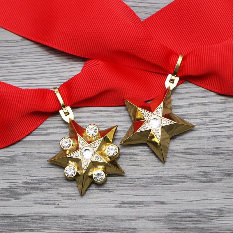 In Stock Soviet Gold Star Marshal Medal & Brooch Set