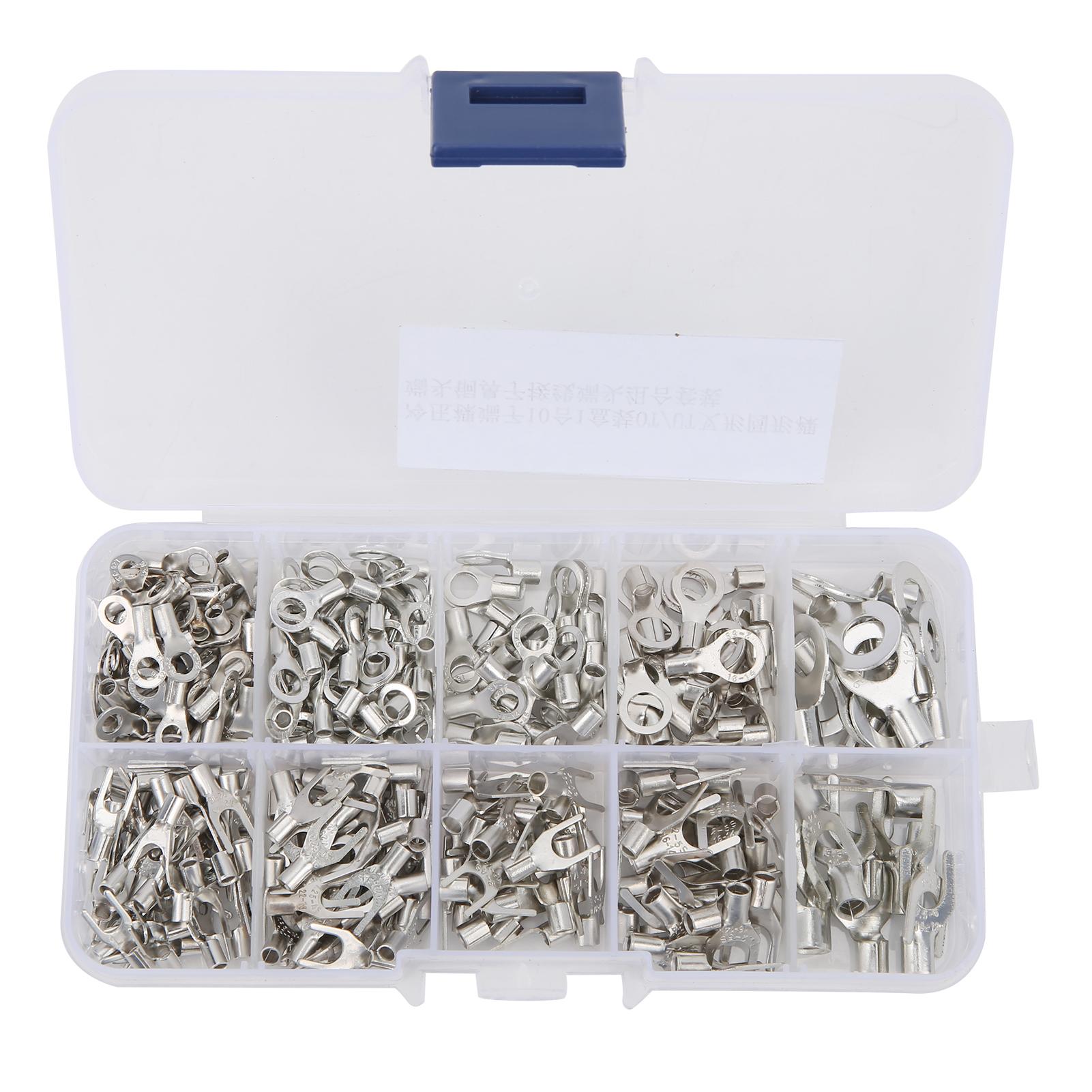 

320Pcs Terminal Connector Ring U Type Brass Multi Size Electric Wire Crimp Accessories OT UT