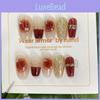 Chic Plum Blush Nail Patch For Autumn Winter French Style Wedding