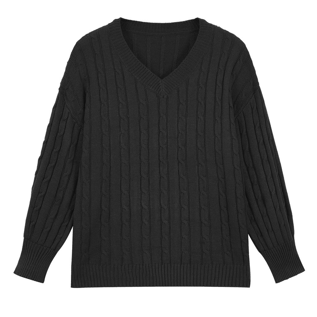 Women's Fashion Casual Solid Color Oversized  Long Sleeve Loose Fit Top