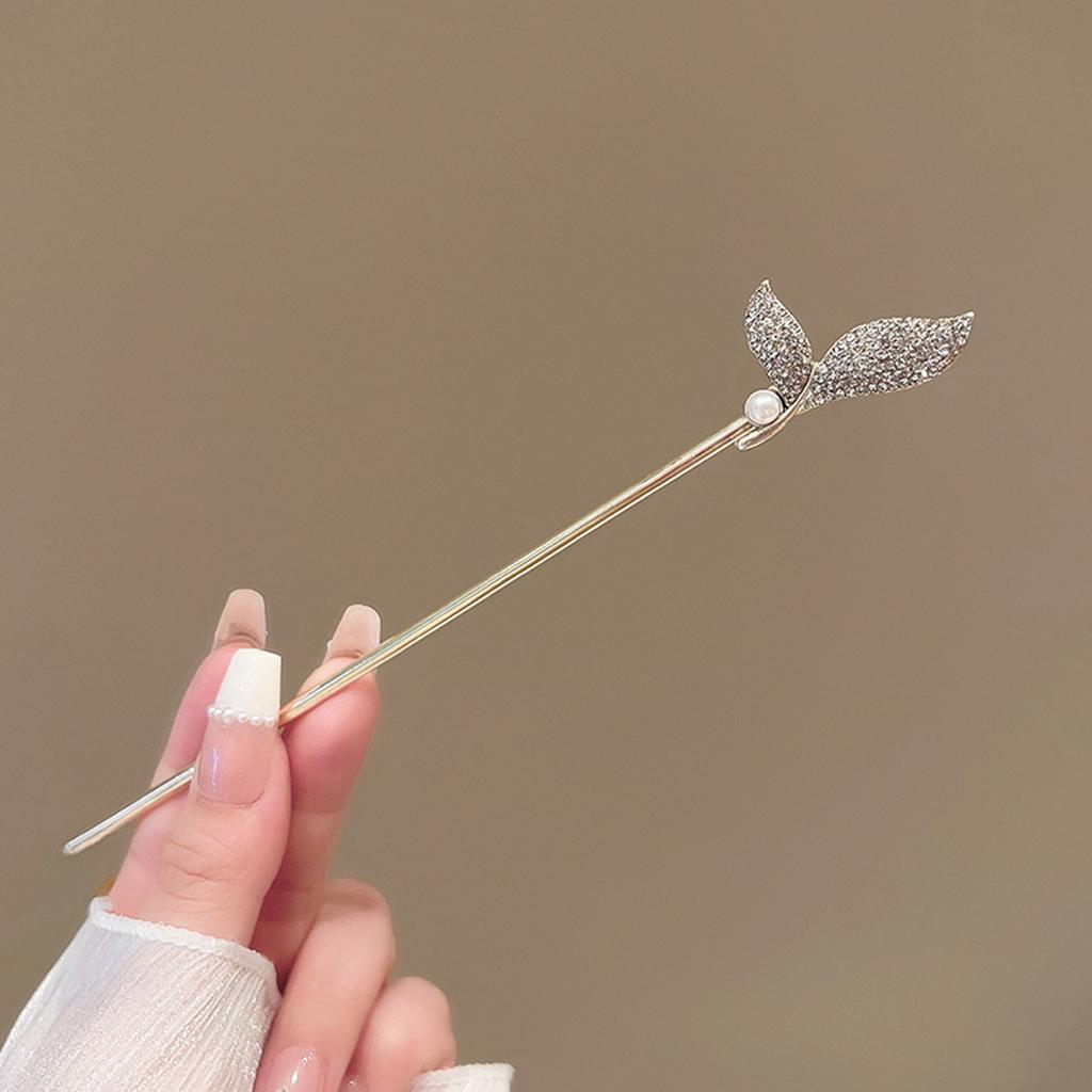 Pearl Mermaid Hairpin Alloy Hair Stick Wedding Party Accessory Pearl Hair Clip for Women Elegant Hairpin Bridal Hair Sticks