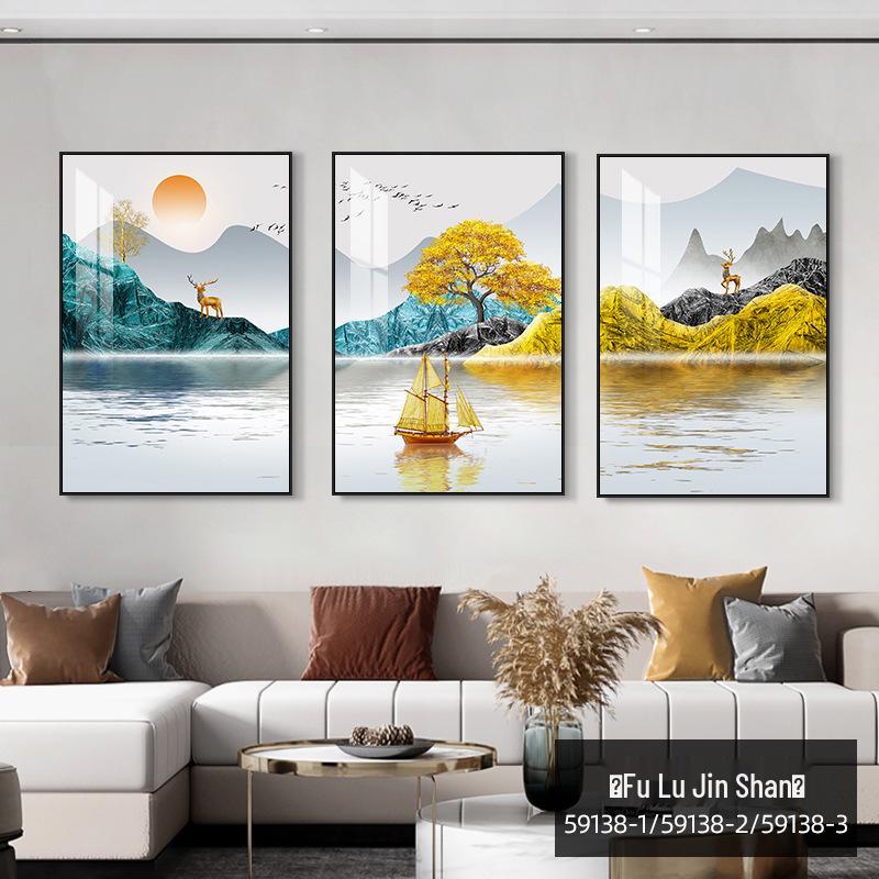 Nordic Minimalist Triptych: Modern Decorative Wall Art for Living Room, Bedroom, or Dining Area