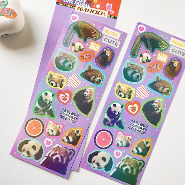 1Pc American Vintage Animal Color Edge Adesivos Meninas Meninos Capa de Celular Bagagem Guitarra Plataforma PC Laptop Decoração DIY