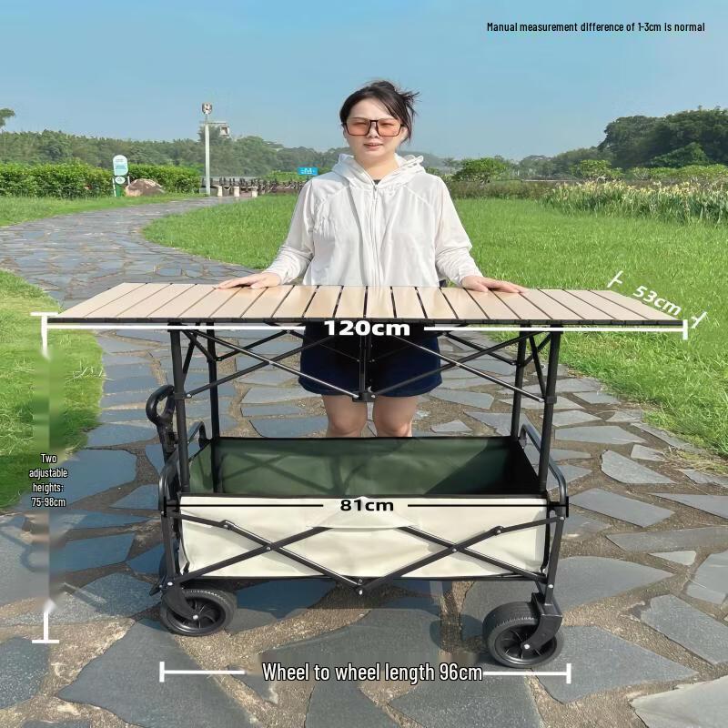 

Portable Adjustable Market & Camping Cart with Canopy