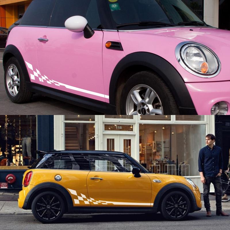 Car Door Side Stickers For Mini Cooper R56 R57 R58 R50 R52 R53 R59 R61 Countryman R60 F60 F55 F56 F54 Racing Sport Decal