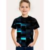 Children's Funny Series 3D Digital Printed Boys' Casual and Comfortable Round Neck Short Sleeved T-shirt