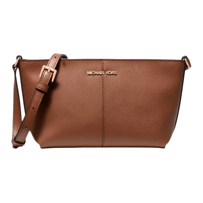 

Michael Kors MK Jet Set Logo Zip Closure Coated Canvas Crossbody Bag Small Women Bags Brown 35F4GTVC5L-LUGGAGE Basic Set (Bag+Dust Bag)