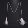 Boho Feather Tassel Face Chain, Sparkly Crystal Mask Vein Eyewear Chain, Festival Party Hair & Face Accessories for Women