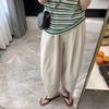 Women's Casual Pants High Waisted Casual Straight Leg Pants Loose Haren Pants Cropped Pants