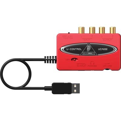 Behringer 2 Input 2 Output USB Audio Interface with Digital Output UCA222 Red U-CONTROL