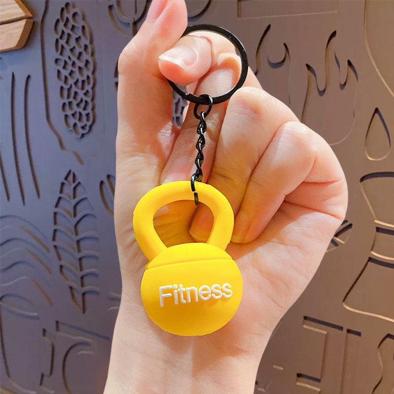 High-Grade Mini Fitness Equipment Keychain Charms & Ornaments