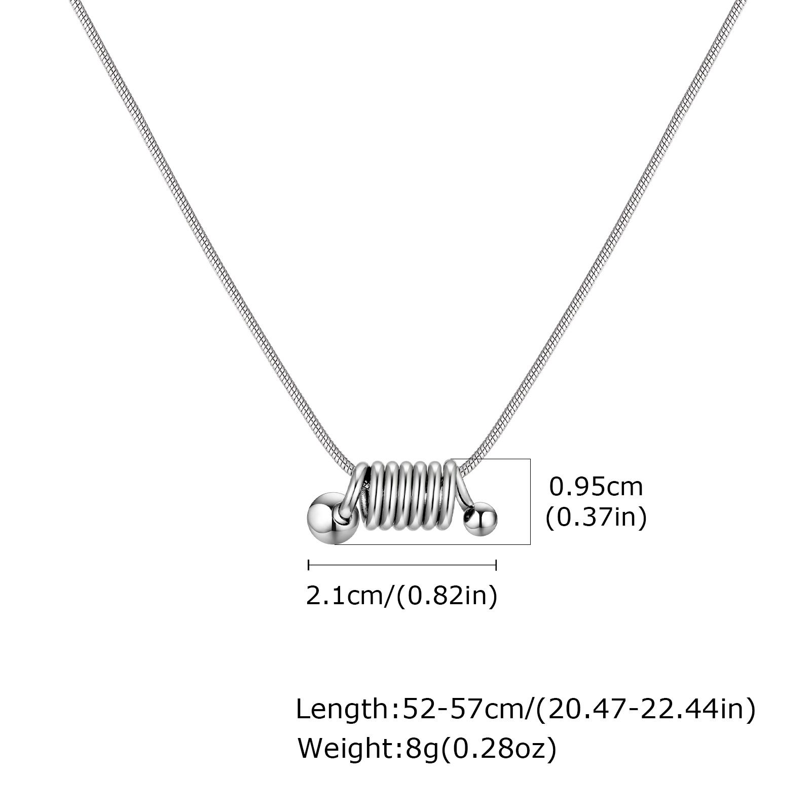 

Spring Shaped Pendant Necklaces Men Women Beads Charm Snake Chain Stainless Steel Jewelry Gift For Wedding Party Valentine s Day