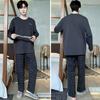 New Men's Pajamas Pure Cotton Spring Autumn Long Sleeved Sleepwear Striped Youth Winter Casual Homewear Pullover Loungewear