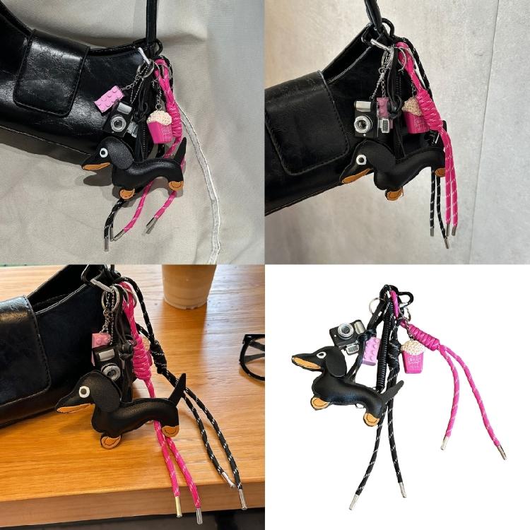 Unique Designs Sausage Dog Keychain Individualized Rope Key Accessory Featuring Adorable Sausage Dog Figure Keyrings