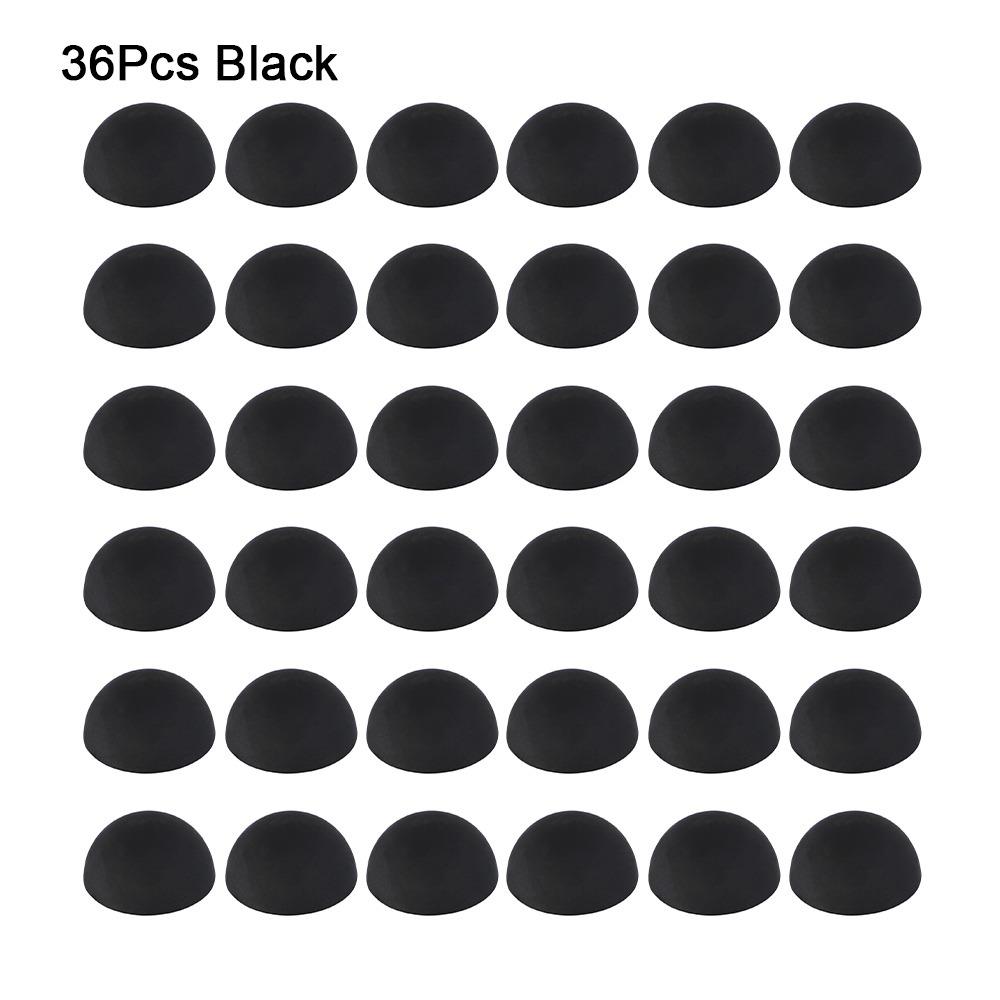 36Pcs/Sheet Silicone Audio Amplifier Anti Vibration Pad 16*8mm Foot Cushion  DAC Equipment Support 36pcs black