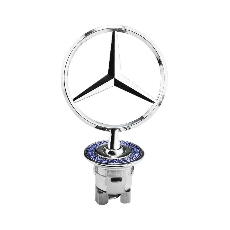 Gwiazda na maskę - emblemat na maskę samochodu Przednie chromowane logo oznaczenie maski dla Mercedes Benz Klasa C/E/S w163 w204 w211 w210 w220 W124 W140