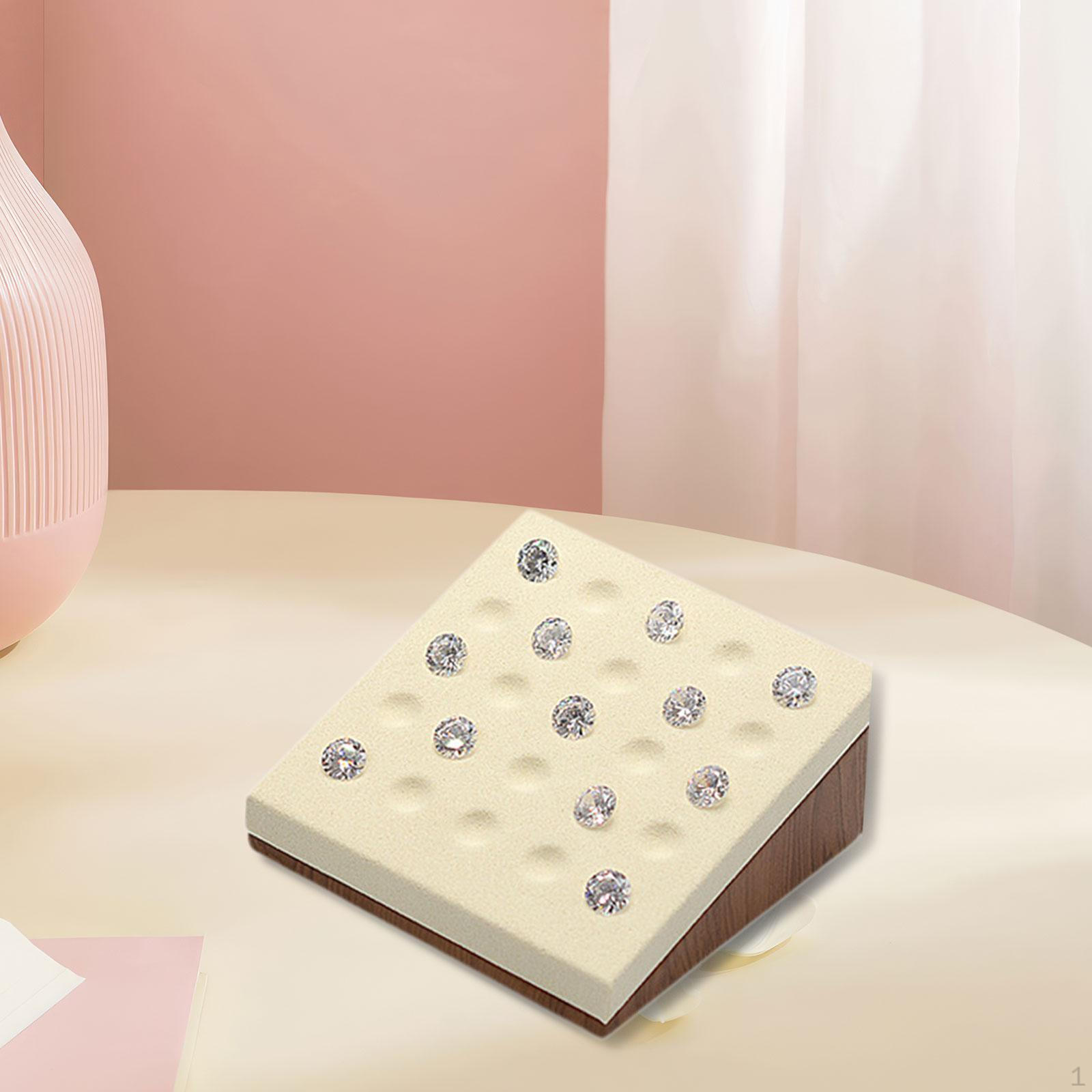 

Countertop Jewelry Holder, Inclined Portable Showcase, Display Tray, бежевый