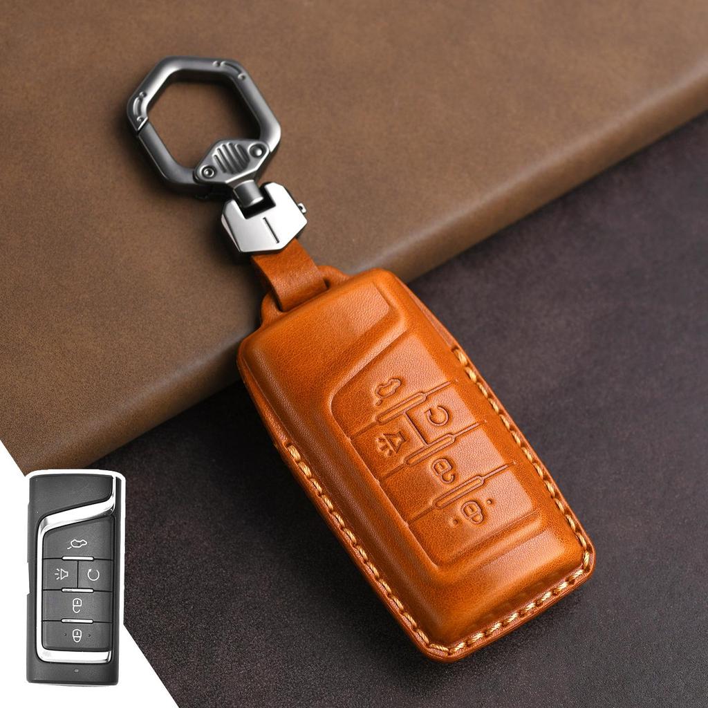 Genuine Leather Key Cover for GAC Trumpchi GS4/GS8/GS5/M6/GS7/M8 Models.