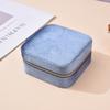 Velvet Jewelry Box Travel Portable Sqaure Zipper Boxes Necklace Bracelet Ring Earrings Jewelry Storage Case Organizers For Women