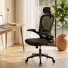Office Chair, Ergonomic, Mesh, Adjustable Headrest and Lumbar Support, Black
