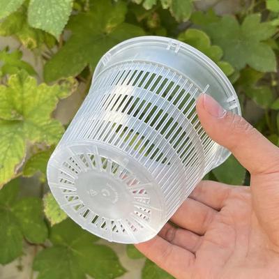 11/14Cm Mesh Pot Root Control Transparent Flowerpot For Orchid Flower Breathable Growth Container Garden Plastic Flower Pot