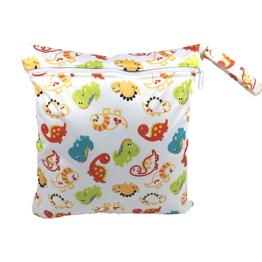 SGS Certified Baby Diaper Bag - Cartoon Pattern, Washable, Wet/Dry Storage