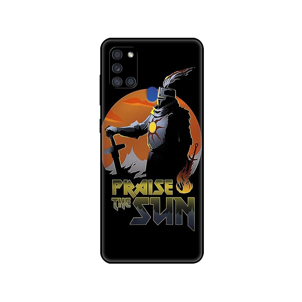 Black Tpu Case For Samsung Galaxy A50 50S A30S A10 A01 A11 A21S A31 A41 A51 A71 M21 M30S S10 LITE Praise the Sun Dark Souls