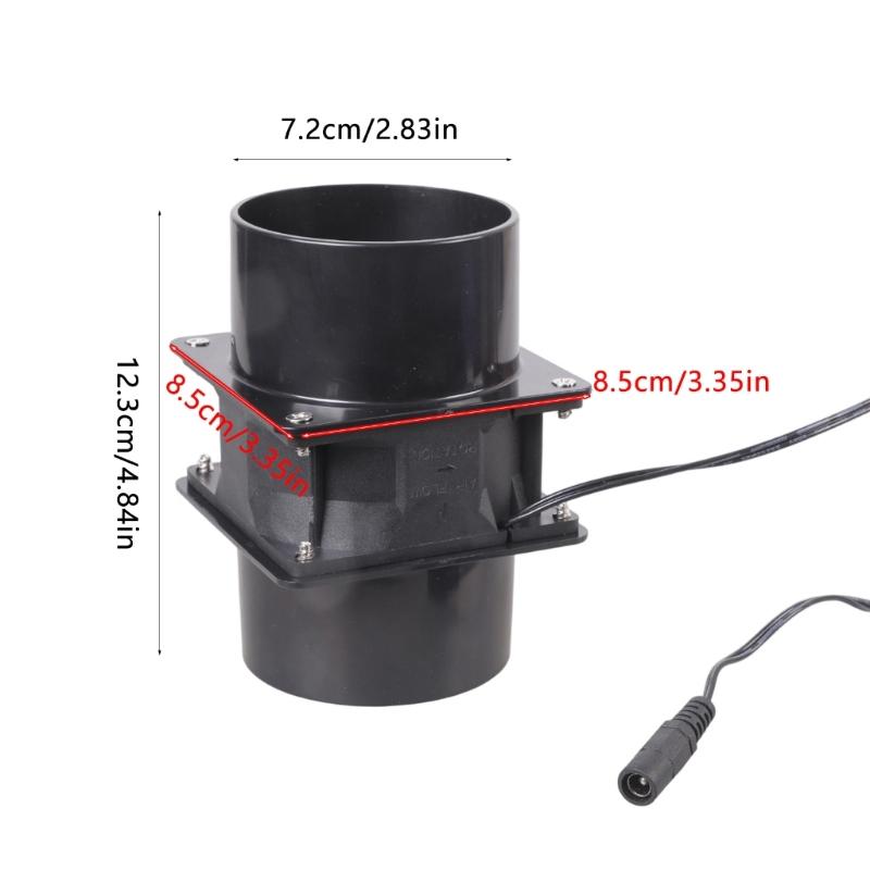 Hochgeschwindigkeits 80mm 12V Abluftventilator Mit Einstellbarer Stromversorgung Für Werkstatt Und Gewächshaus Luftzirkulation