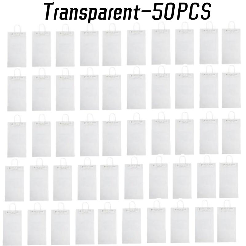 100PCS Flower Packing Box Transparent PVC Flower Bouquet Bag Florist Decoration Long Tote Party Gifts Wrapping Handbag