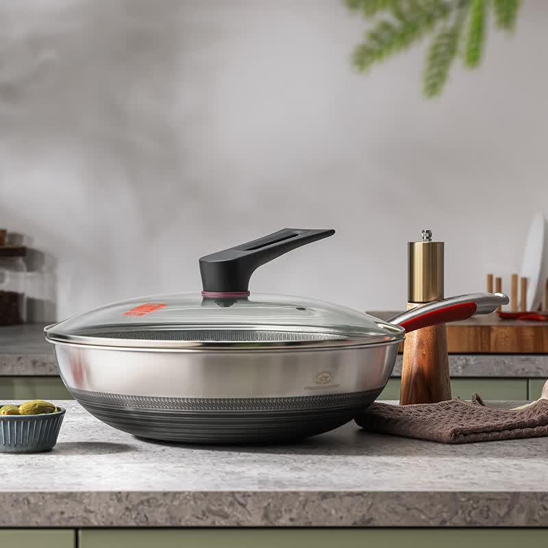 KOBACH Yuechu Honeycomb 316L Stainless Steel Non-stick Wok