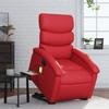 Lift-Up Massage Chair, Reclining, Red, Eco-Leather