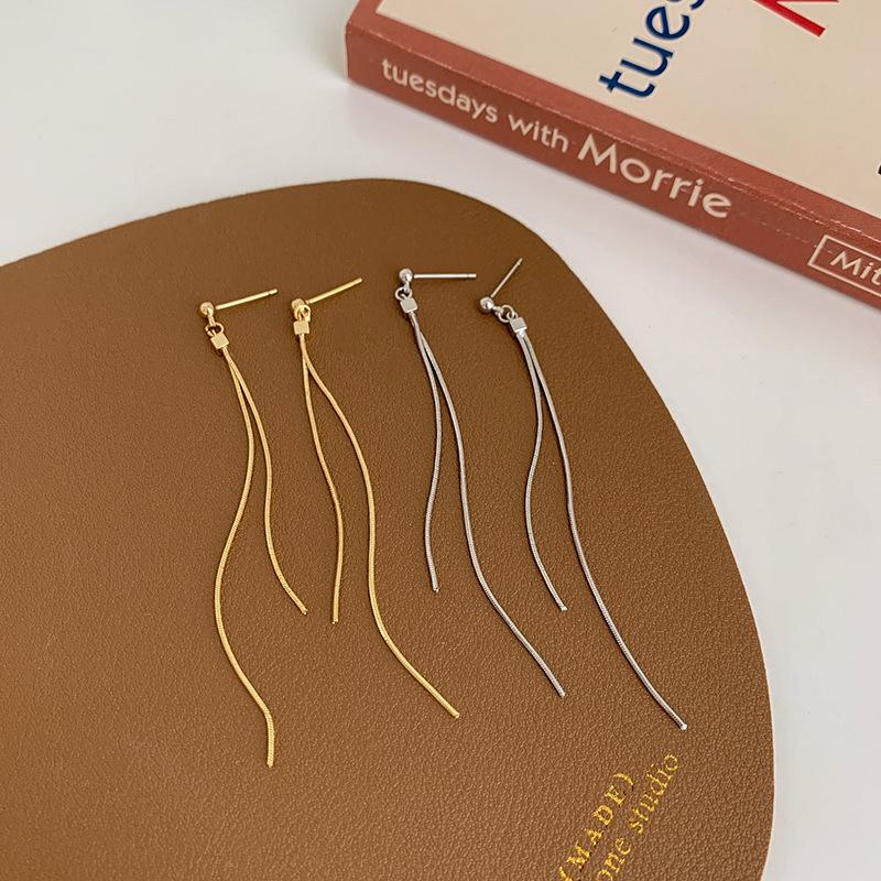 Female Cold Wind Long Style Tassel Earrings