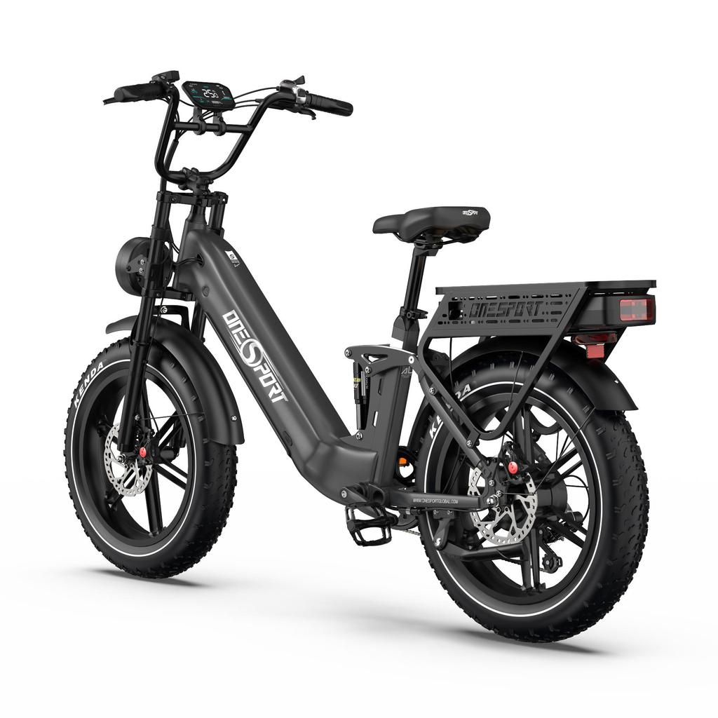 Electric Bicycle Onesport 20" 500W Motor Full Suspension 48V 36AH Adult Ebike Top Speed25Km/h 7 Speed Load 120Kg OT08 Pro