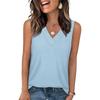 Summer European and American Popular Hollow V-neck Sleeveless Vest Top Women's Clothing