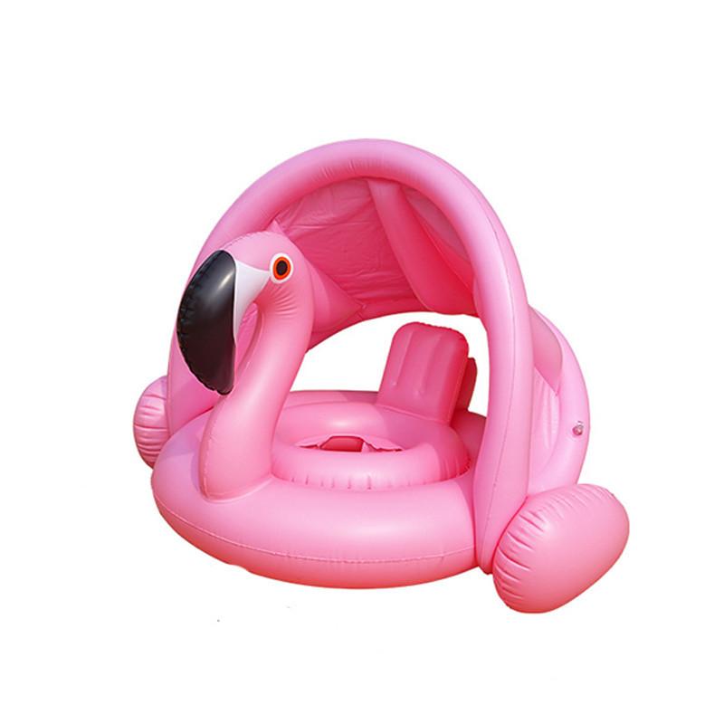 

Солнцезащитный тент для детей с надувным сиденьем-кругом для плавания в виде фламинго