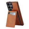 Case for Galaxy S25 Ultra - Leather/PU, Brown, With Stand