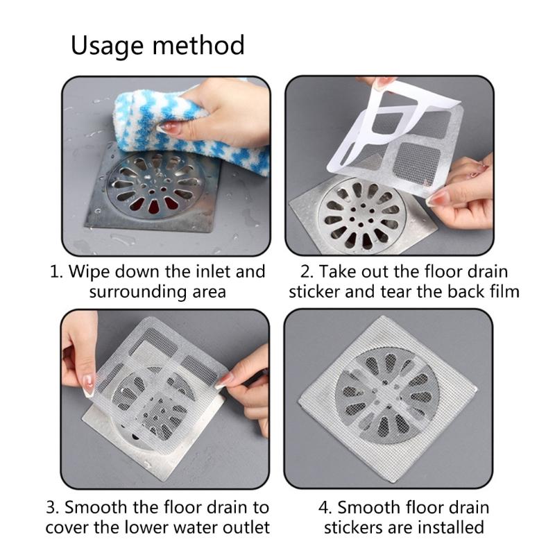 Single Use Stickers Set Convenient Hair Drain Stickers Easy To Use Stickers Set