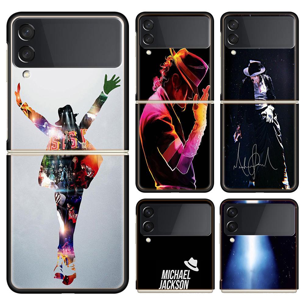 Custodia per Telefono Michael Jackson Per Samsung Galaxy Z Flip 6 5 4 3 5G Nera Coque Rigida Z Flip 7 Cover Z Flip 5 Custodia Capa Fas