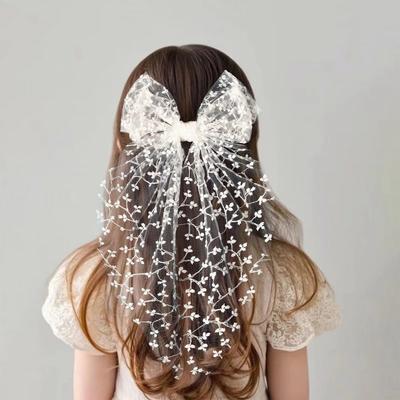 Flower Bow Hair Clip Lace Girl Hairpin Lovely Swallowtail Bow Hairpin  Wedding Season
