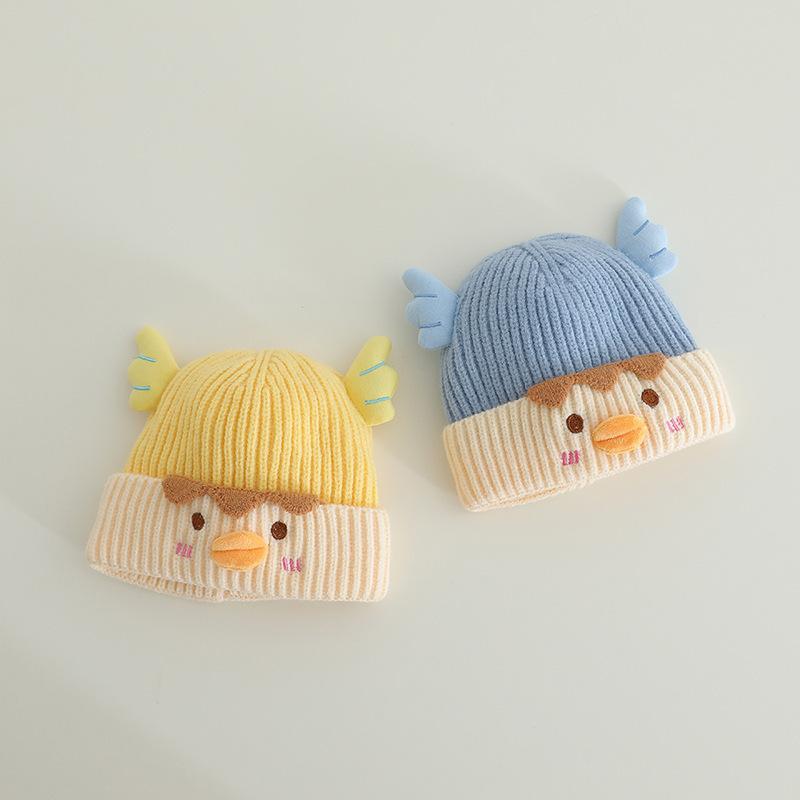 Niedliche Cartoon Baby Strickmütze Häkelmütze Winter Warm Wollmütze Lustige Entenstil Mütze