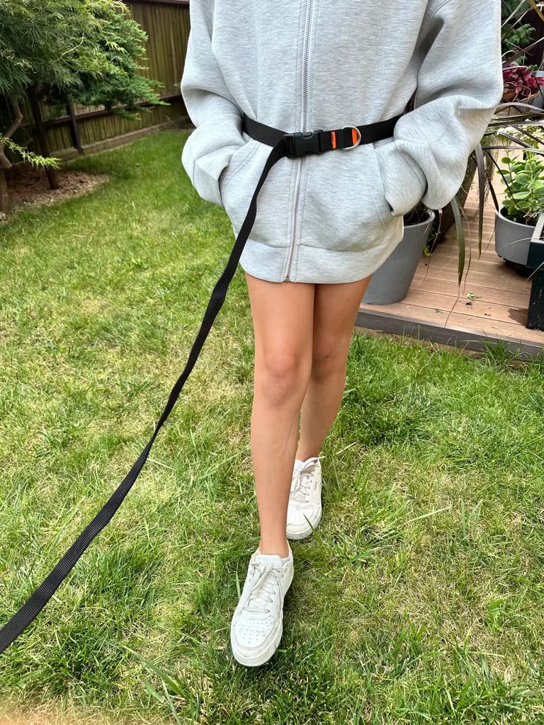 Dog Leash with Shock Absorber 280cm BLACK Adjustable Sports