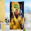 Neymar S Schattenporträt Strandtuch Schnelltrocknend Weich Mikrofaser Bequem Leicht