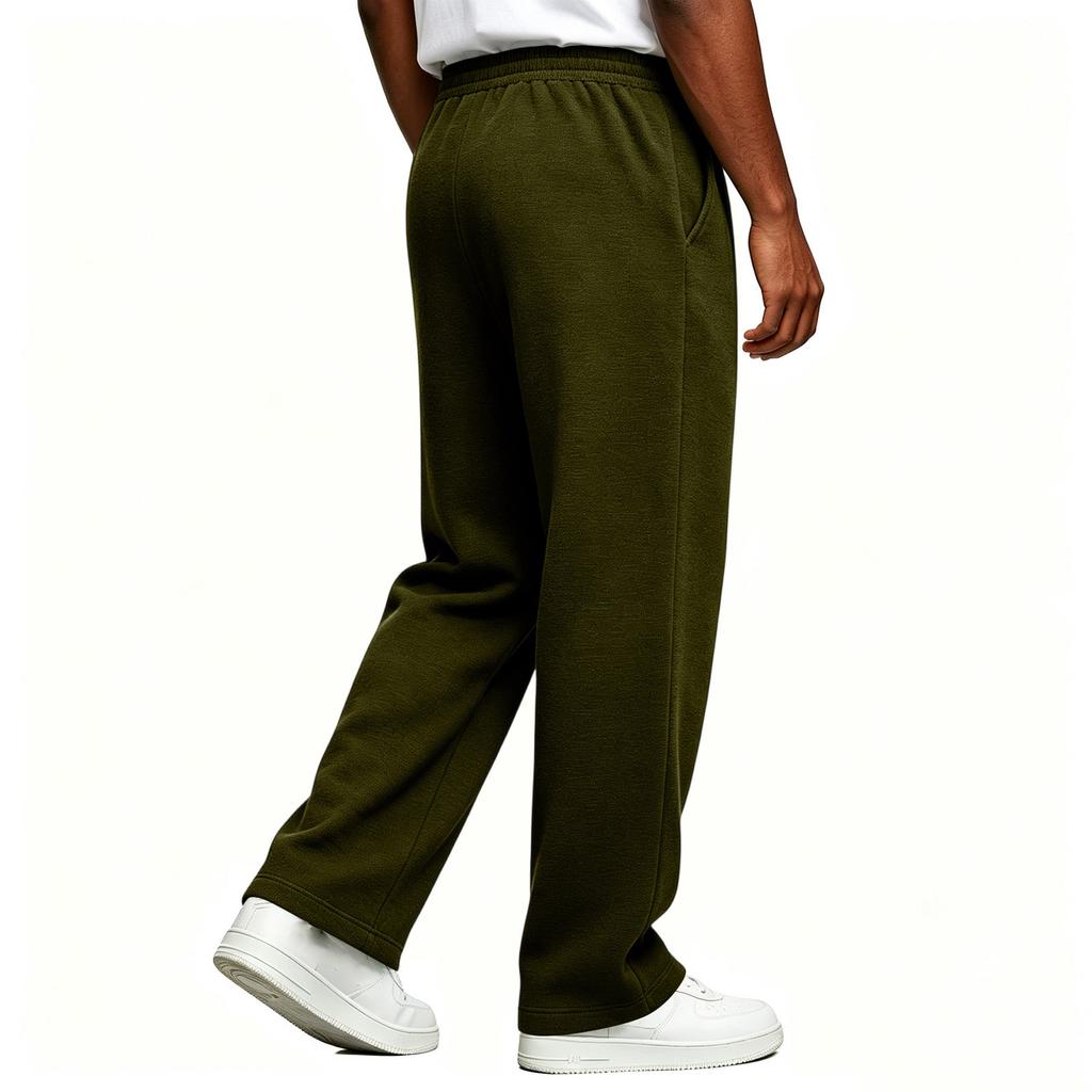 Men's Drawstring Elastic Waist Sweatpants - Color Loose Fit Joggers for Sizes
