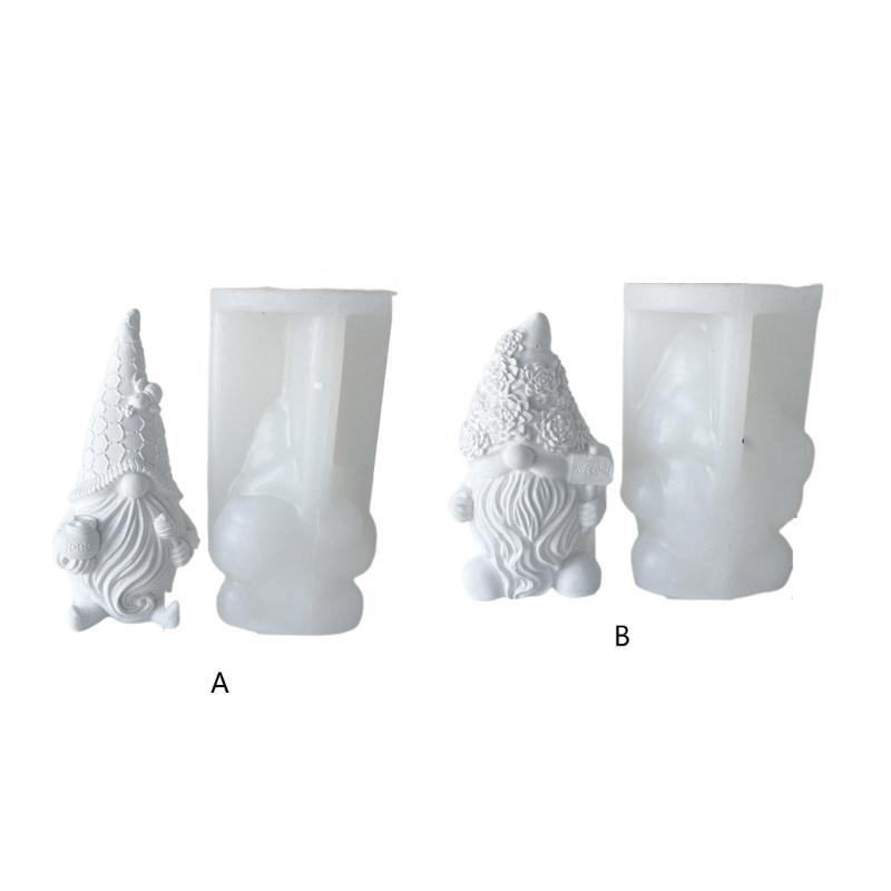 Silikon Kalıp Gnome Kalıp 3D Gnome Kalıp Epoksi Cüce Alçı Kalıp Sabun Gnome Reçine Kalıpları Noel Ev Dekorasyonu