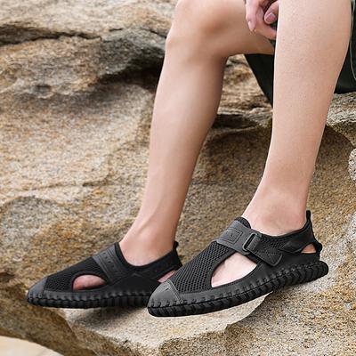 Herrenmode Sommer Mesh Atmungsaktive Sandalen Qualität Rutschfest Herren Strand Atmungsaktiv Modisch und bequem Herrenschuhe Herren