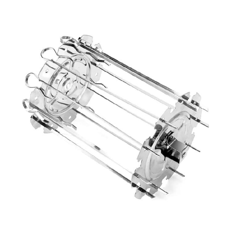 

Stainless Steel Rotating Grill Cage Skewers Set for Home Indoor Outdoor Cooking 1