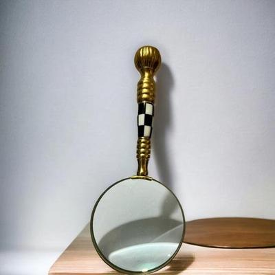Brass Magnifying Glass Handheld 5x Page Reader for Books, Maps, Nautical Decor Collectible Magnifier, Anniversary Gift, Graduation Gift