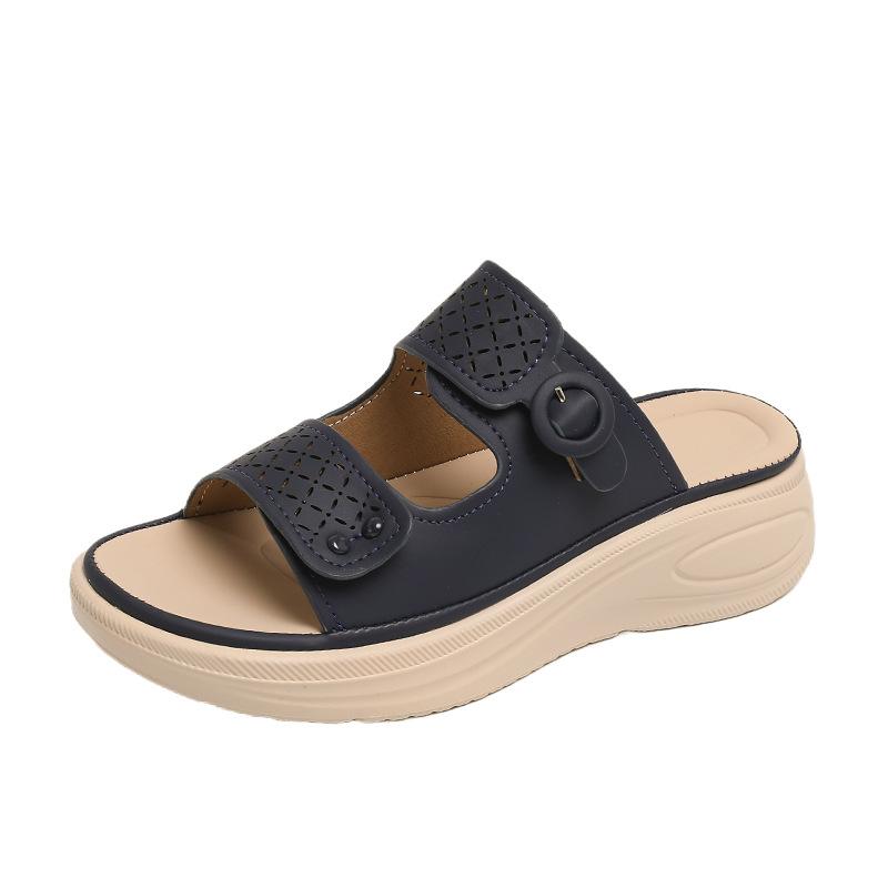Șlapi Casual Noi pentru Femei, cu Vârf Decupat și Talpă Groasă, pentru Plajă și Încălțăminte Casual