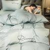 Grace Embroidered Washed Cotton 4-Piece Bedding Set