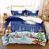 Christmas Christmas cartoon digital printing bedding four-piece set